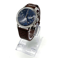 TIMEX タイメックス メンズ マーリン クロノグラフ ウォッチ 腕時計 ブルー文字盤 ブラウンレザーベルト TW2W10200 福生店