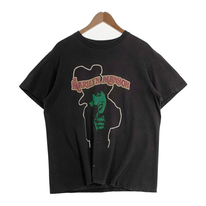 90's MARILYN MANSON マリリン マンソン SMELLS LIKE CHILDREN 半袖 Tシャツ ブラック USA製 Size L 福生店