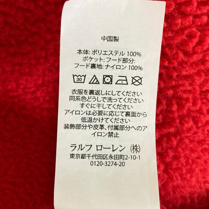 POLO RALPH LAUREN ポロ ラルフローレン HI TECH 復刻 フリースパーカー レッド sizeXL 瑞穂店