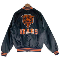 90's NFL LOCKER LINE ロッカーライン CHICAGO BEARS シカゴ ベアーズ ナイロン スタジャン スタジアム ジャケット ネイビー USA製 Size L 福生店