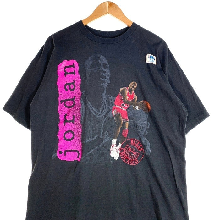 80's~ MICHAEL JORDAN マイケルジョーダン プリントTシャツ ブラック シカゴ・ブルズ SALEM Size XL 福生店
