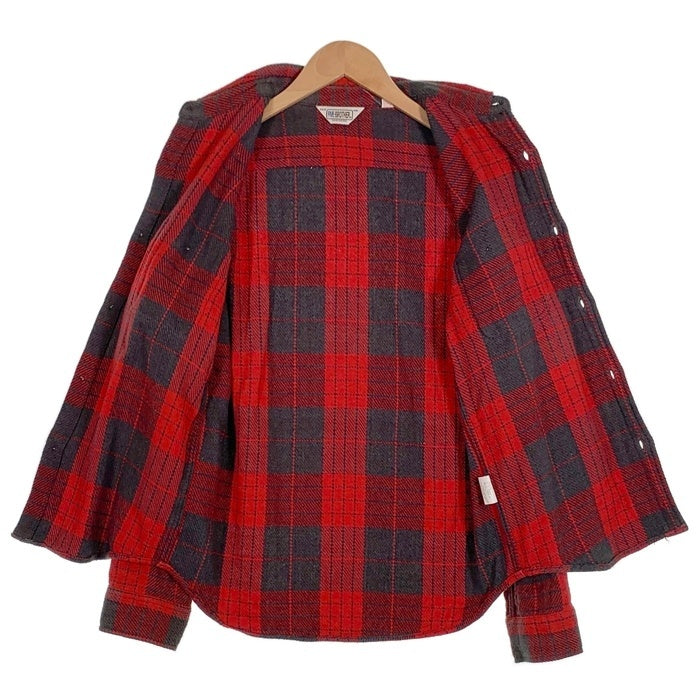 FIVE BROTHER ファイブブラザー チェック 長袖 フランネル シャツ レッド Size M 福生店