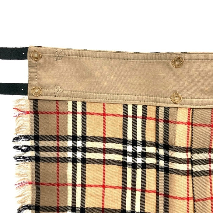 BURBERRY BLUE LABEL バーバリー ブルーレーベル FLF51-520 ノバチェック ラップスカート ベージュ size36 瑞穂店