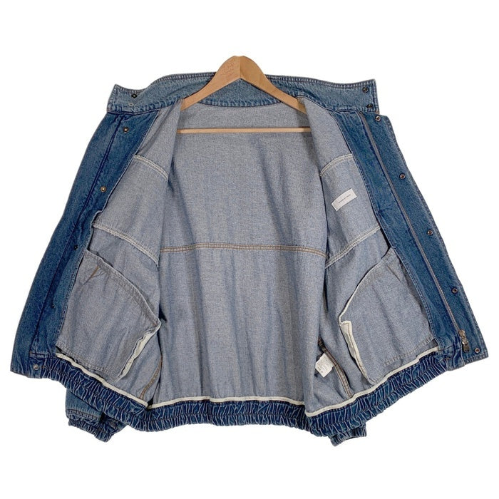 ADAM ET ROPE アダムエロペ 23SS ドライタッチデニム スタンドカラーブルゾン ジップアップジャケット ライトブルー GML-03080-A Size M 福生店