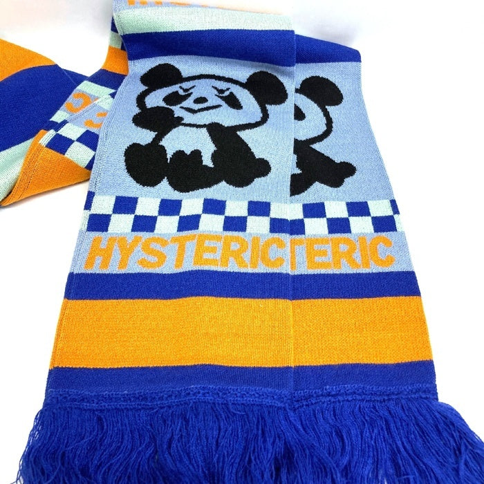HYSTERIC GLAMOUR ヒステリックグラマー パンダ ストライプ マフラー ブルー 瑞穂店