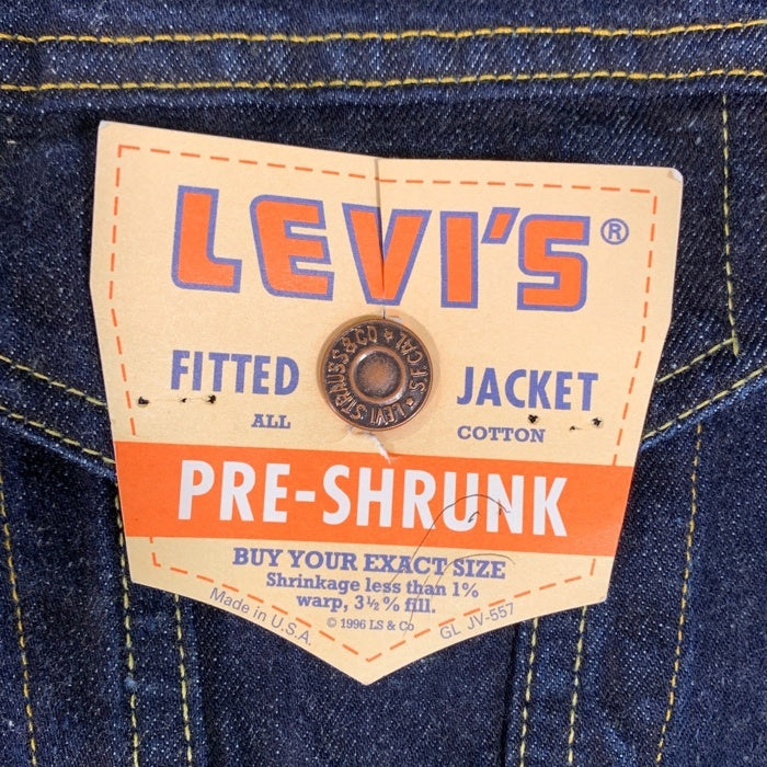 90's LEVI'S リーバイス 557XX 3rd デニムトラッカージャケット インディゴ USA製 98年復刻 Size 48 福生店