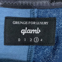 glamb グラム Union CS ユニオンカットソー 半袖Tシャツ 切替 ブルー GB0418/CS18 Size 3 福生店
