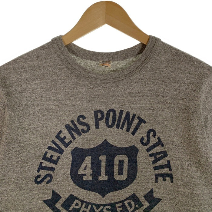 WAREHOUSE ウエアハウス STEVENS POINT STATE 染み込みプリント Tシャツ グレー Size M 福生店