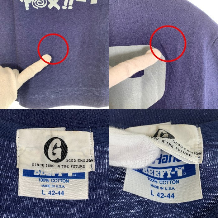 90's GOODENOUGH グッドイナフ サークルG 半袖 Tシャツ ネイビー Size L 福生店