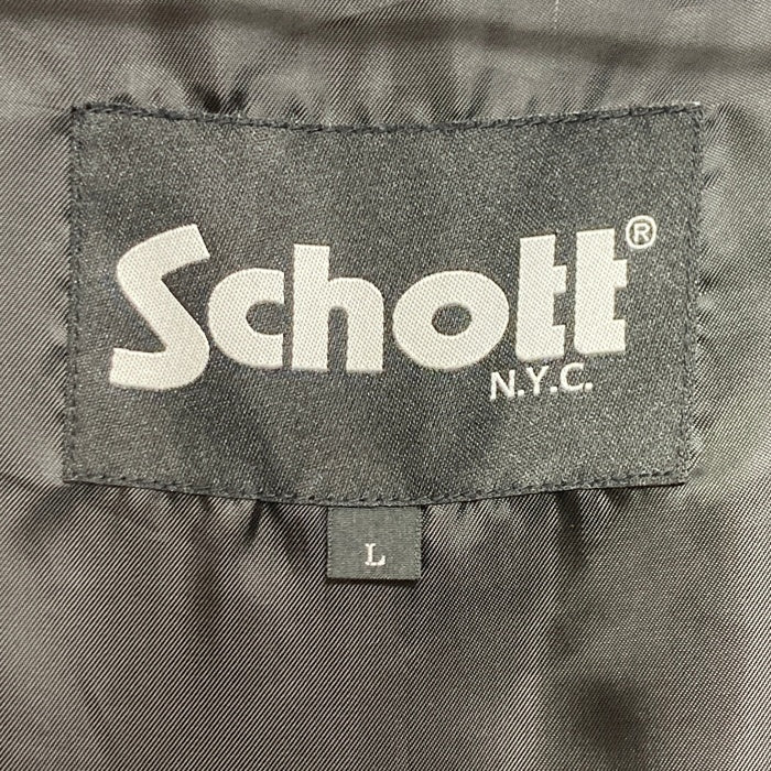 Schott ショット ラムレザー シングルライダースジャケット ブラック 3111066 Size L 瑞穂店