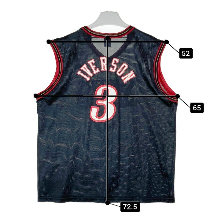Champion チャンピオン 90s SIXERS IVERSON ユニフォーム ゲームシャツ ブラック sizeL 瑞穂店