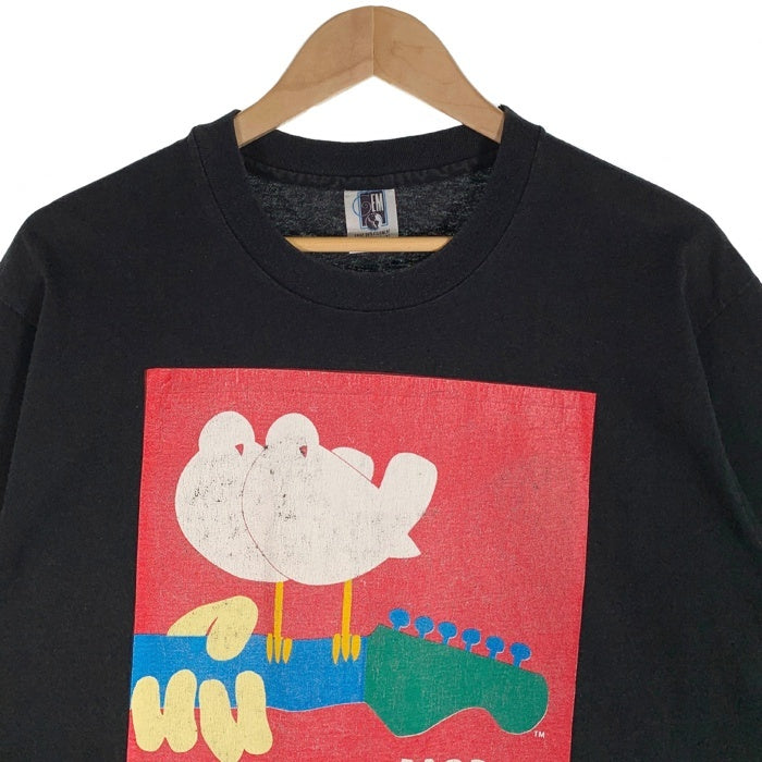 90's WOODSTOCK 94 ウッドストック プリントTシャツ ブラック GEM USA製 94コピーライト Size L 福生店