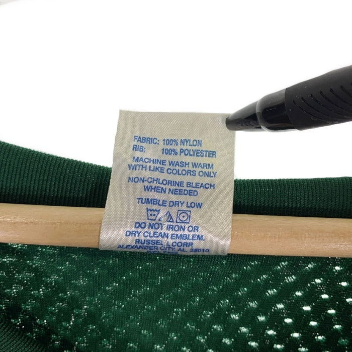 HAWAII WARRIORS メッシュ フットボールシャツ グリーン ラッセル ラバープリント Size XXL 福生店