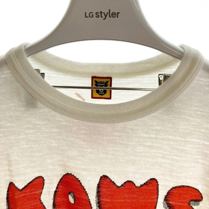 HUMAN MADE×KAWS ヒューマンメイド×カウズ プリントTシャツ ホワイト sizeL 瑞穂店