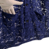 Needles ニードルズ 23SS CABANA SHIRT FLOWER 花柄レース 半袖シャツ ブルー MR252 Size XL 福生店