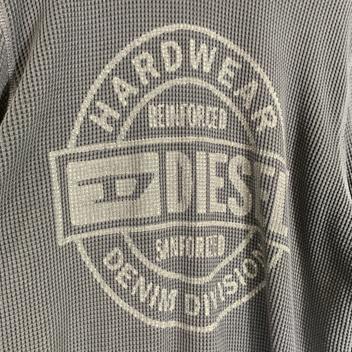 DIESEL ディーゼル S-GINAFY プリントサーマルカットソー ワッフル グレー ガーメントダイ A11253 Size L 福生店