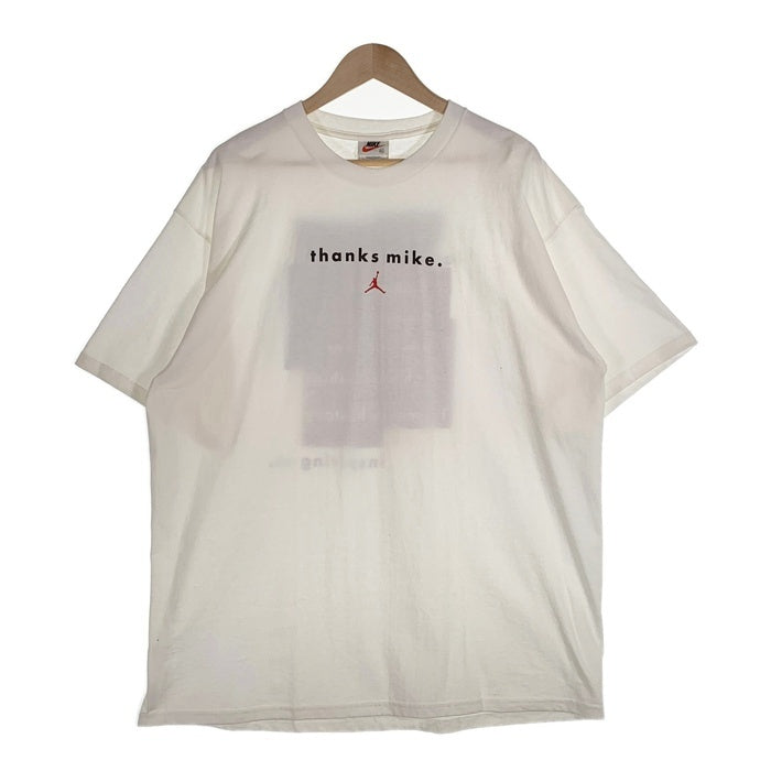 90~00's NIKE ナイキ thanks mike. マイケルジョーダン プリントTシャツ ホワイト メキシコ製 Size XL 福生店
