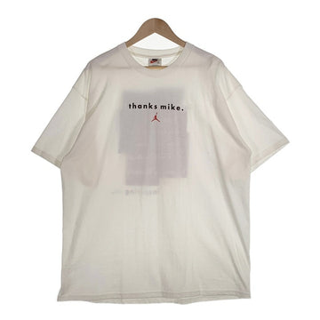 90~00's NIKE ナイキ thanks mike. マイケルジョーダン プリントTシャツ ホワイト メキシコ製 Size XL 福生店