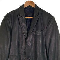 BARNEYS NEWYORK バーニーズニューヨーク シープスキン 2B テーラードジャケット ネイビー 本切羽 Size US 38 福生店