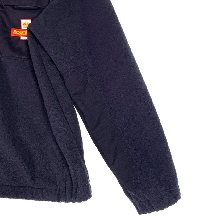 Royal Mail ロイヤルメール RMF1 LONG SLEEVE FLEECE 切替 ジップアップフリースジャケット ネイビー ブラック Size L 福生店