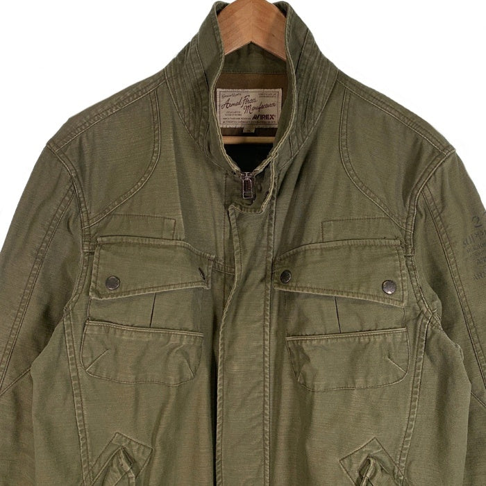 AVIREX アヴィレックス ミリタリーフィールドジャケット オリーブ 6132091 Size XL 福生店