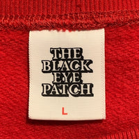 THE BLACK EYE PATCH ブラックアイパッチ LBWK プリント スウェットクルーネックトレーナー レッド Size L 福生店