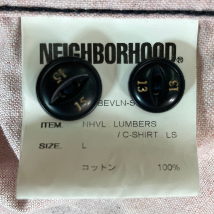 NEIGHBORHOOD ネイバーフッド VLONE ヴィーローン 191BEVLN-SHM01S NHVL.LUMBERS/C-SHIRT LS フレイム スカル チェック プリント 長袖シャツ グリーン sizeL 瑞穂店