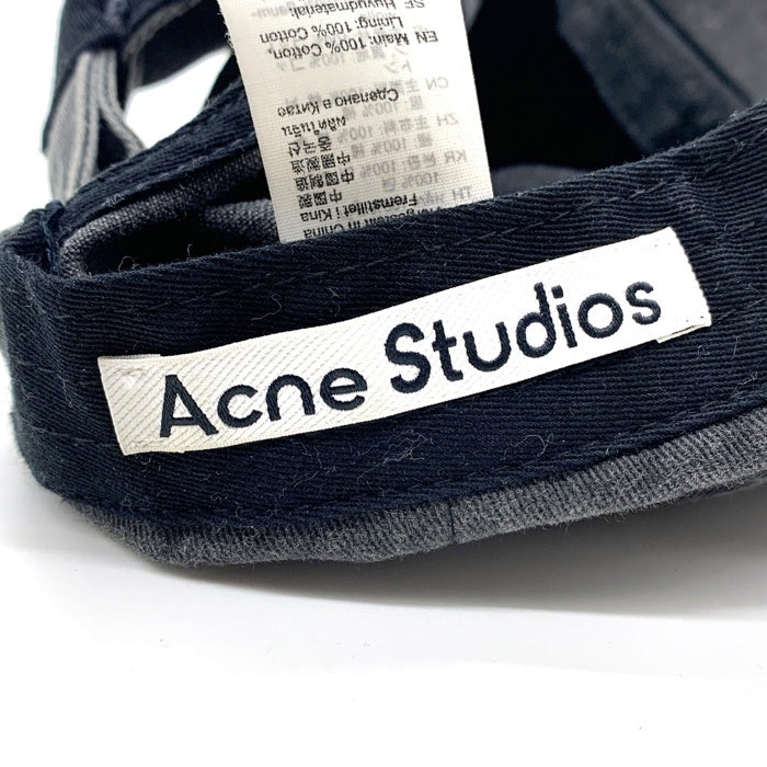 Acne Studios アクネストゥディオズ 24SS Logo Cap 刺繡ロゴ アジャスタブルキャップ フェイデッドブラック FN-UX-HATS000240 福生店