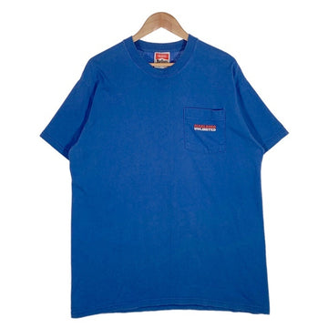 90's Marlboro マールボロ コヨーテバックプリント ポケットTシャツ ブルー Size F (XL相当) 福生店