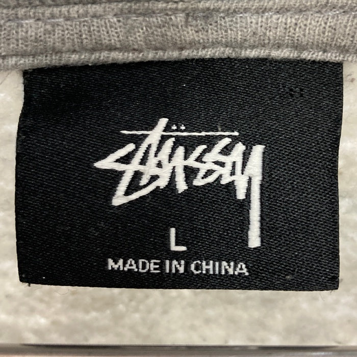 STUSSY ステューシー Z4000SAS17 BASIC HOODIE ロゴ刺繍 パーカー グレー sizeL 瑞穂店