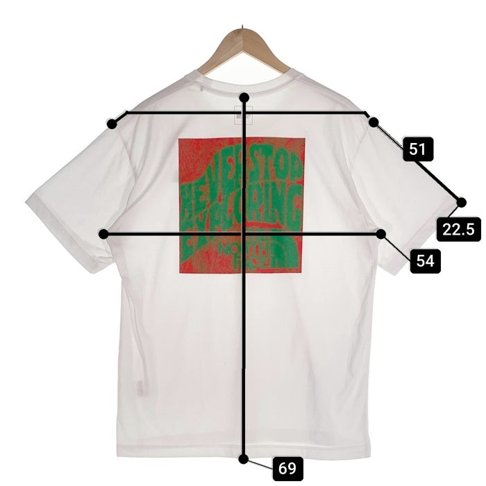 THE NORTH FACE ノースフェイス S/S CONTOUR TRIP TEE ショートスリーブ コントア トリップ 半袖 Tシャツ ホワイト NT32104 Size XL 福生店