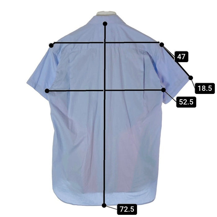 COMME des GARCONS SHIRT コムデギャルソンシャツ S28065 インサイドアウト マルチカラー切替 半袖シャツ ブルー sizeXS 瑞穂店