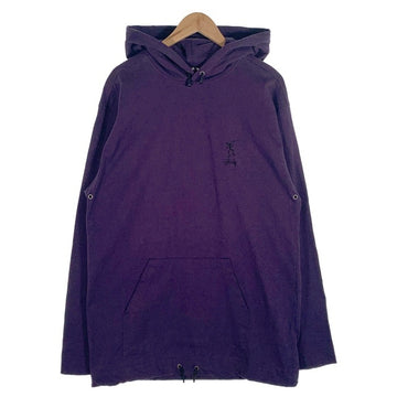 80's STUSSY ステューシー シャドーマン刺繡 プルオーバーコットンパーカー パープル USA製 オールド Size XL 福生店