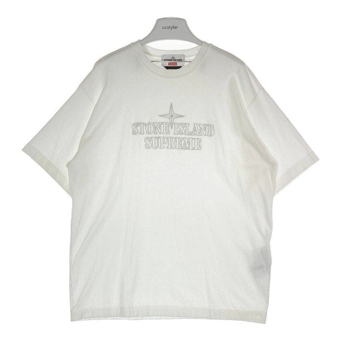 Supreme×STONE ISLAND シュプリーム×ストーンアイランド Embroidered Logo S/S Top ホワイト sizeS 瑞穂店