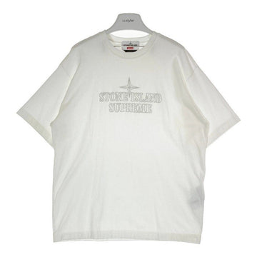 Supreme×STONE ISLAND シュプリーム×ストーンアイランド Embroidered Logo S/S Top ホワイト sizeS 瑞穂店