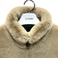 ZARA ジップアップ ファージャケット ベージュ sizeM 瑞穂店