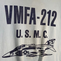 BUZZ RICKSONS バズリクソンズ VMFA-212 U.S.M.C. プリントリンガーTシャツ ブルー Size M 福生店