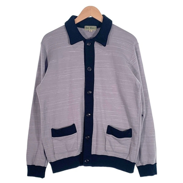 Dry Bones ドライボーンズ スウェット カーディガン グレー ブラック Size L 福生店