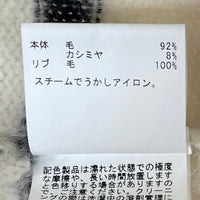 ANAYI アナイ カシミヤ ウール シャギー ボーダー五分袖ニット 102228-16-530-03-380 白黒 size38 瑞穂店