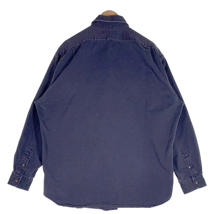 Polo by Ralph Lauren ポロラルフローレン コットン ワークシャツ 長袖 ネイビー やや厚手 Size L 福生店