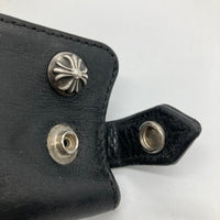 CHROME HEARTS クロムハーツ（原本無） KEY CASE クロスボールボタン レザー キーケース ブラック 瑞穂店