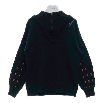 AVIREX ボトルネックスリーブ刺繍トップス ブラック SizeF 瑞穂店