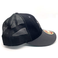 NEW ERA ニューエラ 59FIFTY Newyork Yankees ニューヨーク ヤンキース メッシュ ベースボールキャップブラック チャコール サイドパッチ Size 7 1/8 (56.8cm) 福生店