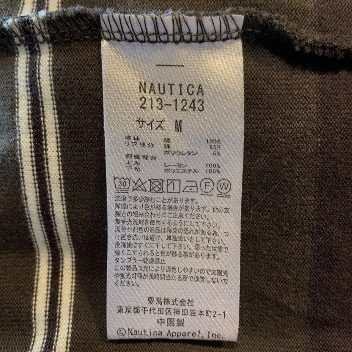 NAUTICA ノーティカ ボーダー ロングスリーブTシャツ ブラウン 213-1243 Size M 福生店