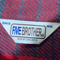 FIVE BROTHER ファイブブラザー チェック 長袖 フランネル シャツ レッド Size M 福生店