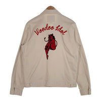 HYSTERIC GLAMOUR ヒステリックグラマー ベッドフォードコードストレッチ EVIL WOMAN ジップアップジャケット アイボリー 刺繡 0261AB07 Size L 福生店
