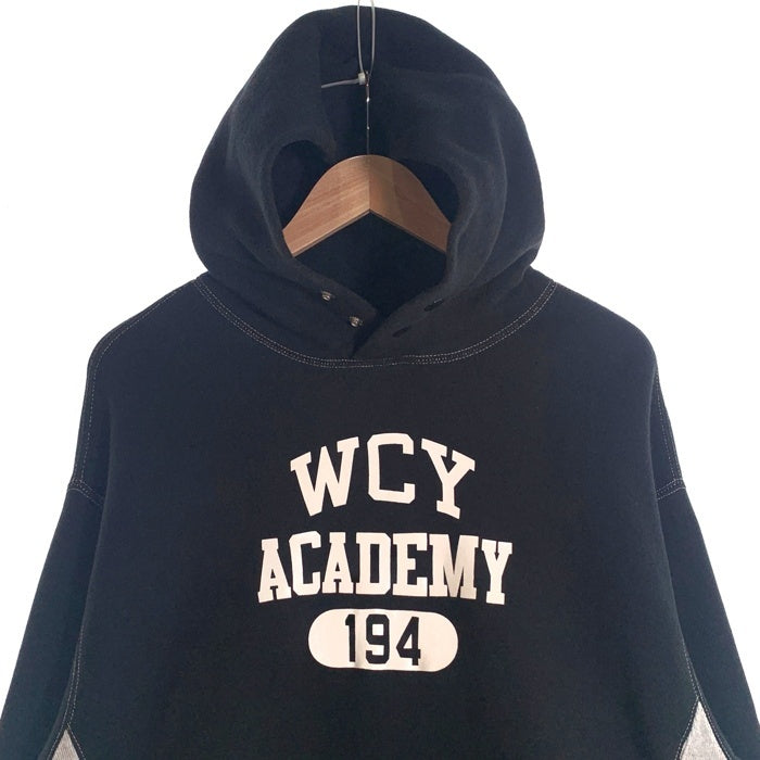 Champion チャンピオン monkey time モンキータイム REVERSE WEAVE リバースウィーブ WCY ACADEMY PULLOVER HOOD プルオーバー フーディー パーカー ブラック グレー C8-U110 Size M 福生店