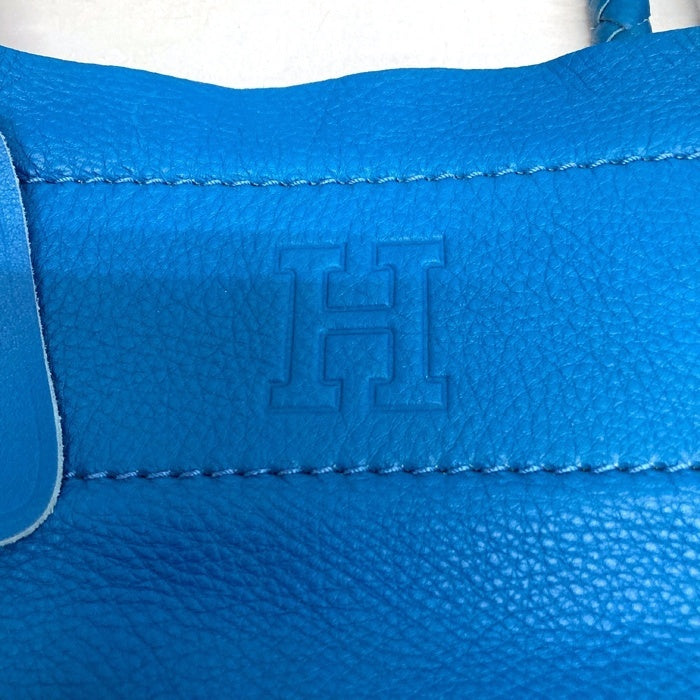 HIROFU ヒロフ チェスタ Hロゴ レザー トートバッグ ブルー 瑞穂店