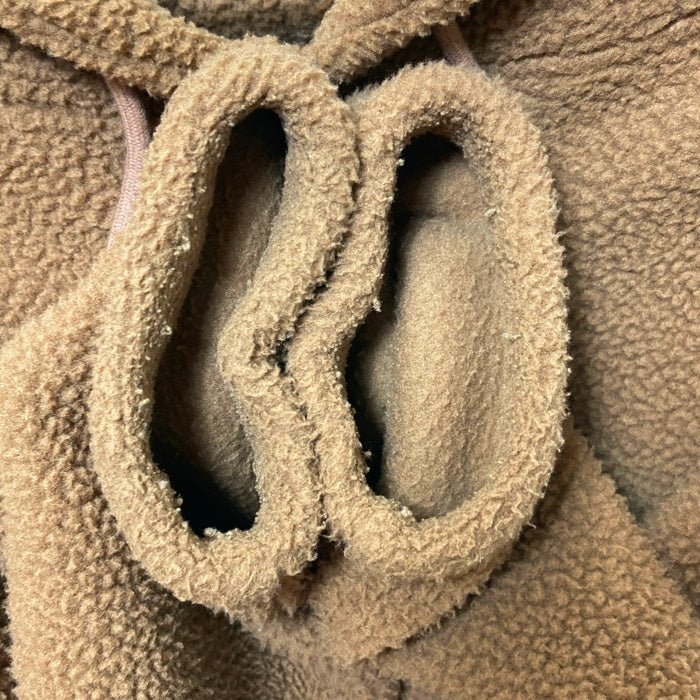HUF ハフ ロゴ刺繍 ボアパーカー ブラウン sizeL 瑞穂店