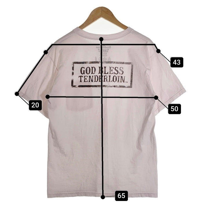 TENDERLOIN テンダーロイン GOD BLESS TENDERLOIN ポケット 半袖 Tシャツ ホワイト Size M 福生店